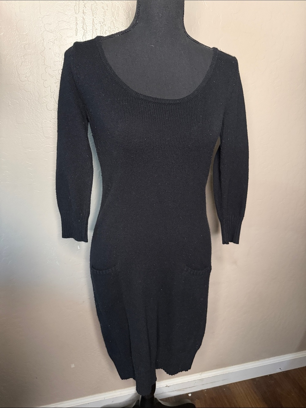 Old Navy Black Knit Midi Dress